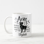 Mug Aries Zodiac Horoscope Nom personnalisé (Gauche)