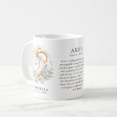 Mug Aries Zodiac Sign Horoscope Personalized Gift (Devant gauche)