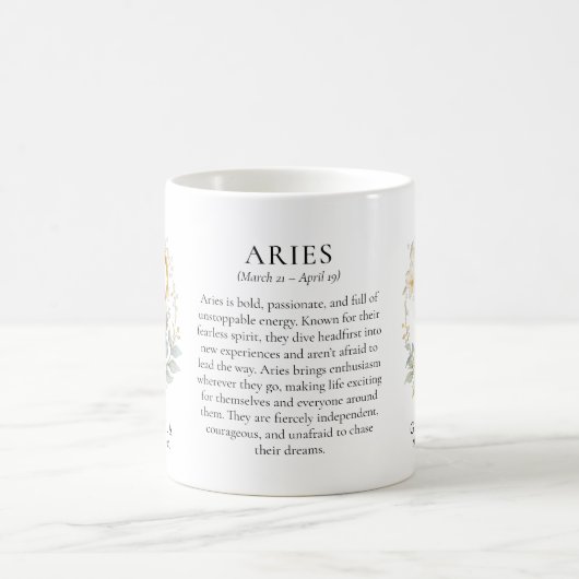 Mug Aries Zodiac Sign Horoscope Personalized Gift (Centre)