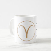 Mug Aries Zodiac Traits Bold Fearless Passionate (Devant gauche)