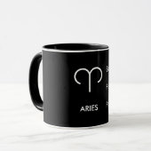 Mug Aries Zodiac Traits Bold Fearless Passionate (Devant gauche)