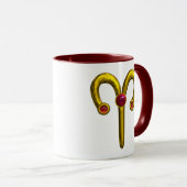MUG ARILD ZODIAC BIJOUX D'ANNIVERSAIRE AVEC RAM (Devant droit)