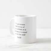 Mug Aristotle Winter Quote Decor For Home (Devant gauche)