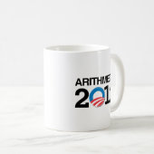MUG ARITHMÉTIQUE AVEC OBAMA - .PNG (Devant droit)