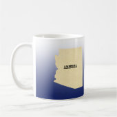 Mug - Arizona Carte avec la ville (Gauche)