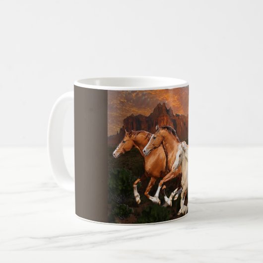 Mug Arizona Chevaux sauvages (Devant gauche)