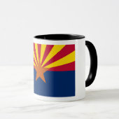 Mug Arizona Drapeau : Réglage de Star Sun, État du cui (Devant droit)