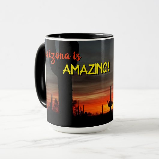 Mug "Arizona is Amazing !" Cactus Sunset Sonoran (Devant gauche)