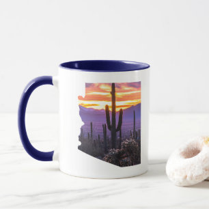 Mug Arizona Outline Photo personnalisée Souvenir de vo