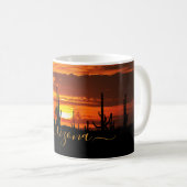 Mug Arizona pittoresque Saguaros au coucher du soleil (Devant droit)