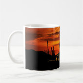 Mug Arizona pittoresque Saguaros au coucher du soleil (Gauche)