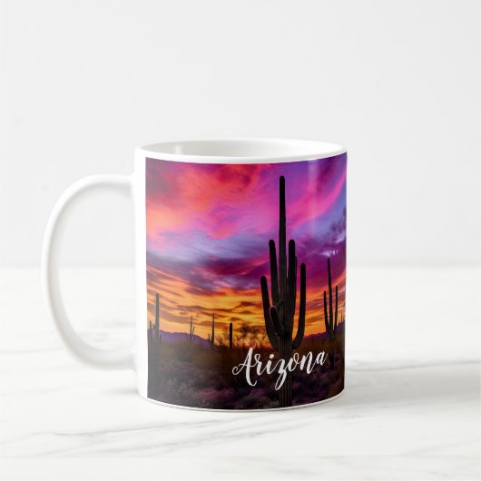 Mug Arizona Saguaro Cactus Sud-Ouest Désert Sunset (Gauche)