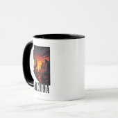 Mug Arizona State Tattoo Style Desert Sunset $ Cactus (Devant gauche)