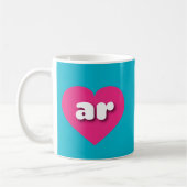 Mug Arkansas coeur rose chaud - I love ar (Gauche)