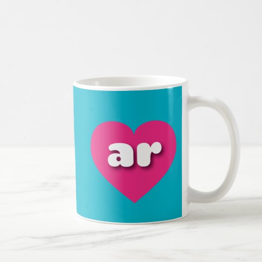 Mug Arkansas coeur rose chaud - I love ar (Droite)