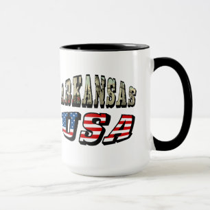 Mug Arkansas Picture et USA Flag Text