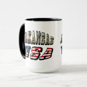 Mug Arkansas Picture et USA Flag Text (Devant gauche)