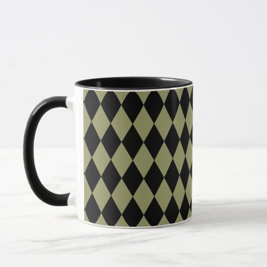 Mug Arlequin Avocado et noir (Gauche)