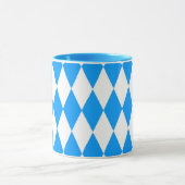 Mug Arlequin bleu blanc Diamants Checkers Design (Centre)