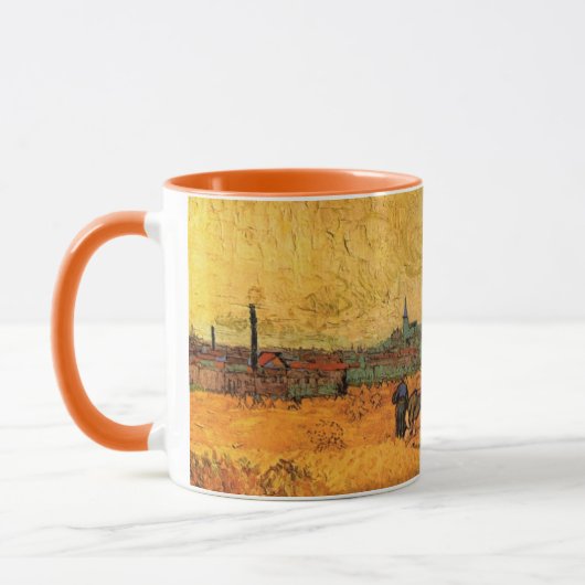 Mug Arles : Vue des champs de blé par Vincent van Gogh (Gauche)