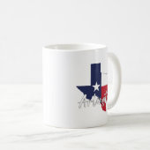 Mug Arlington, Texas Carte du drapeau (Devant droit)