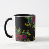 Mug ARLO ~ Noir Vert Orange Rose (Gauche)