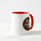 Mug Armadillo de Noël ajouter monogramme (Devant droit)
