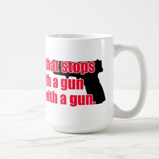 Mug Arme à feu de bon garçon (Droite)
