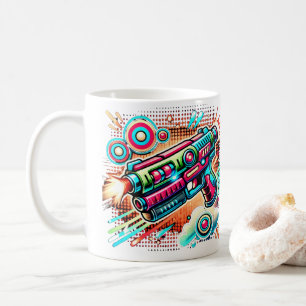 Mug Arme à rayon Pop Art Rétro Colorée Sci-Fi Futuri
