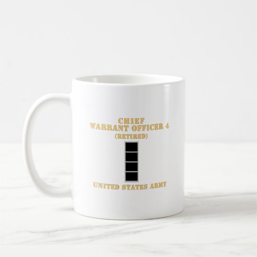 Mug Armée - Adjudant-chef 4 - CW04 - Retraité - (Gauche)