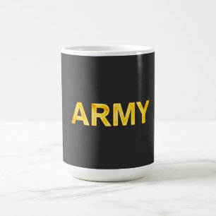 Mug Armée avant et arrière, jaune et blanc