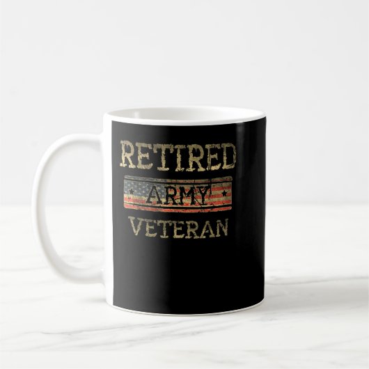 Mug Armée de terre Retraitée Vétéran de l'armée améric (Gauche)