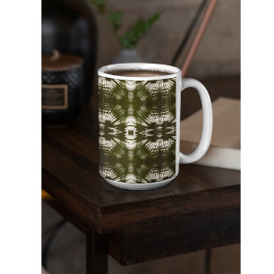 Mug Armée verte ombre de feuille de palmier