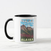 Mug Armes à feu et montagnes - Sitka, Alaska (Gauche)