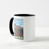 Mug Armes à feu et montagnes - Valdez, Alaska (Devant gauche)