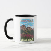 Mug Armes à feu et montagnes - Wrangell, Alaska (Gauche)