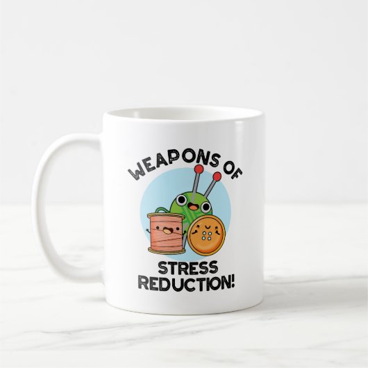 Mug Armes De Réduction Du Stress Jeux De Tricot Drôle (Gauche)
