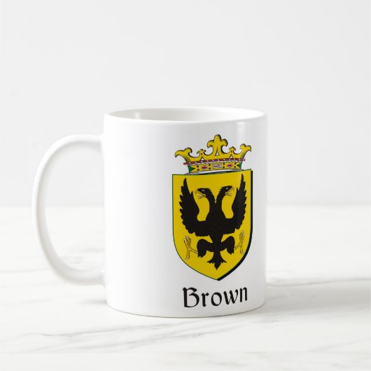 Mug Armoiries Brown D'Heraldics (Gauche)