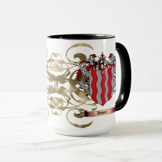 Mug Armoiries de Downs (2 côtés) (Devant droit)