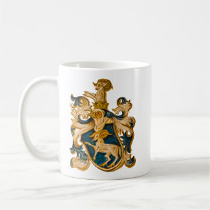 Mug Armoiries de l'Allemagne vintage Bleu et Bélier d'