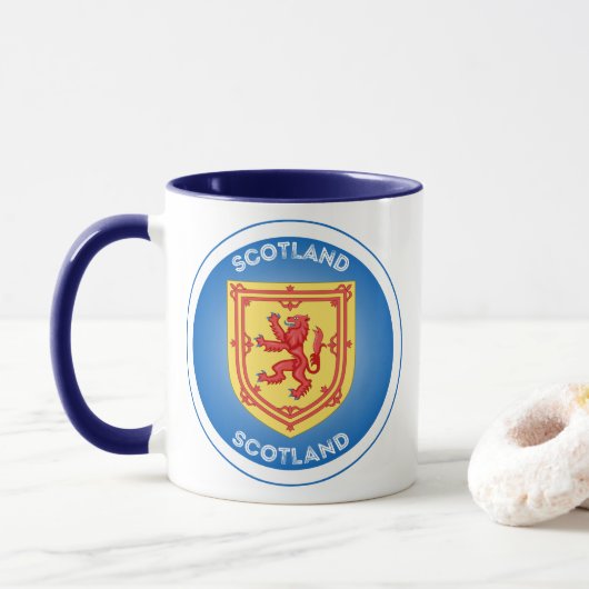 Mug Armoiries de l'Écosse Forme du cercle (Avec donut)