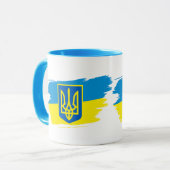 Mug Armoiries de l'Ukraine sur le drapeau de l'État (Devant gauche)