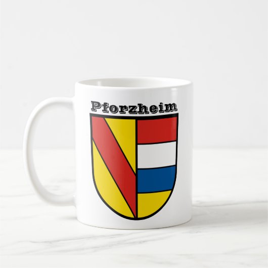 Mug Armoiries de Pforzheim, Allemagne (Gauche)