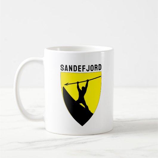 Mug Armoiries de Sandefjord, Norvège (Gauche)
