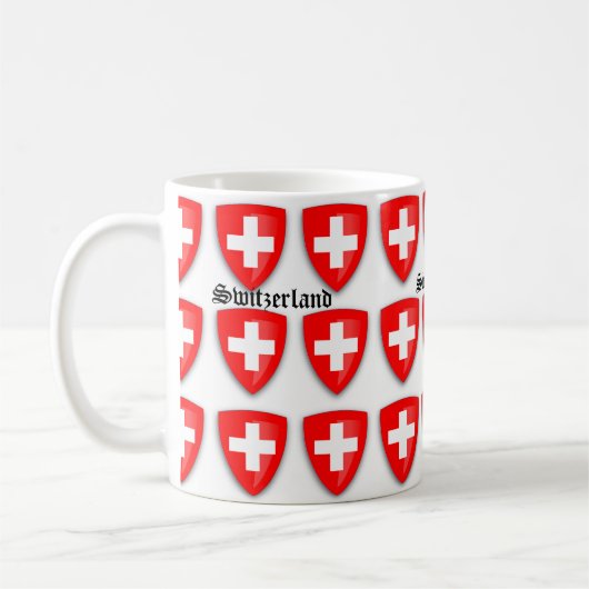 Mug Armoiries de Suisse Texte suisse Souvenir (Gauche)