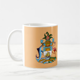 Mug Armoiries des Bahamas - Marlin, Flamant rose, Conq