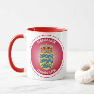 Mug Armoiries du Danemark de forme circulaire 