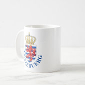 Mug Armoiries luxembourgeoises (avec nom en dessous) (Devant gauche)