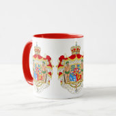 Mug Armoiries royales vintages du Danemark (Devant gauche)