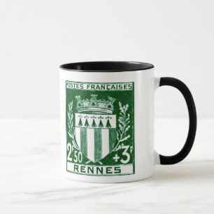 Mug Armoiries vintages de Rennes, France